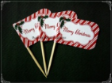 Christmas Party Supply Toothpick Flag Food Pick Design 2
